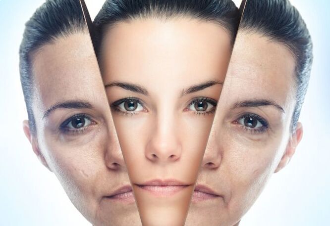 Proces eliminacji skóry twarzy ze zmian związanych z wiekiem